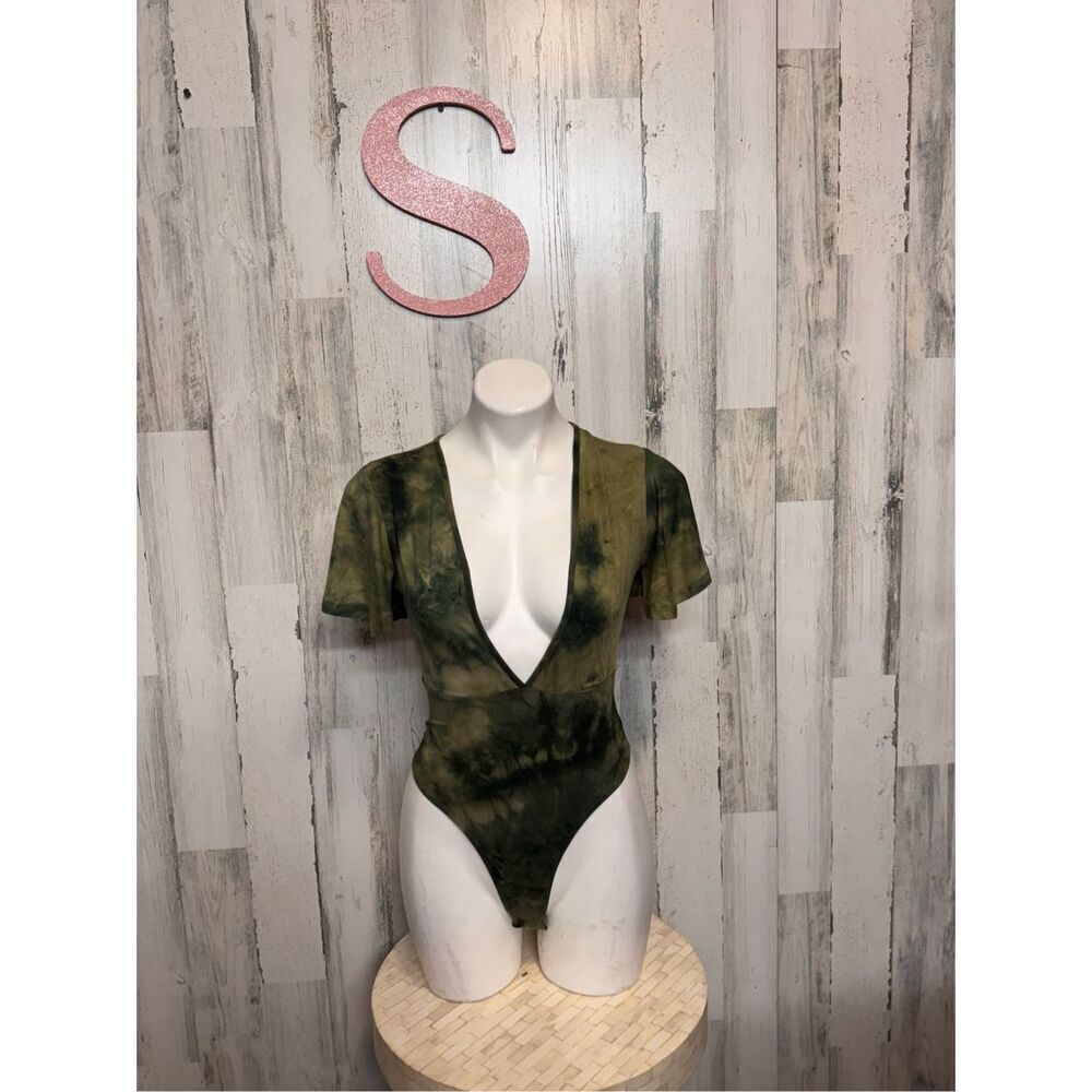 Impulse Green Tie-Dye Bodysuit Women’s Small